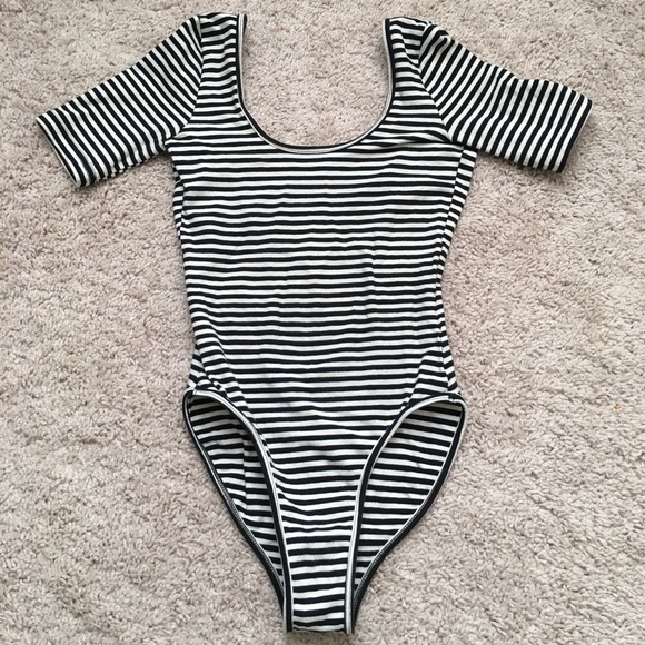 American Apparel Tops - American Apparel striped unitard size S